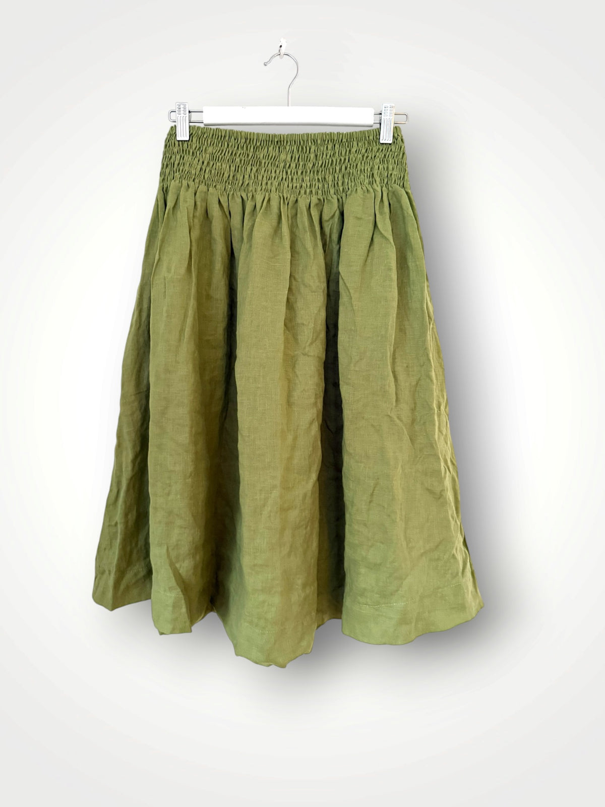 lola skirt - avocado linen Apparel