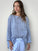 avril top - small cornflower stripe linen Apparel