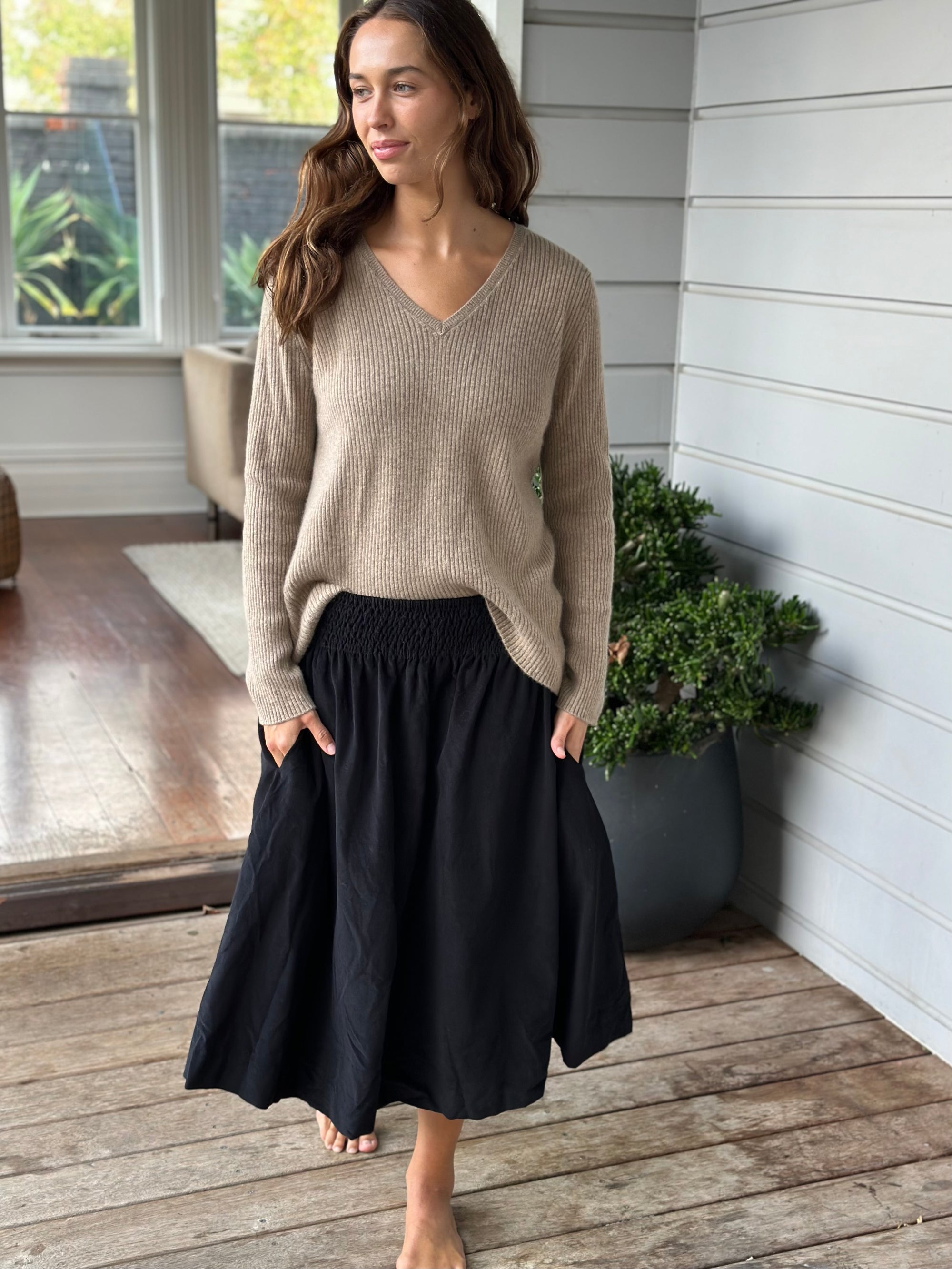 lola skirt - black cord Apparel  