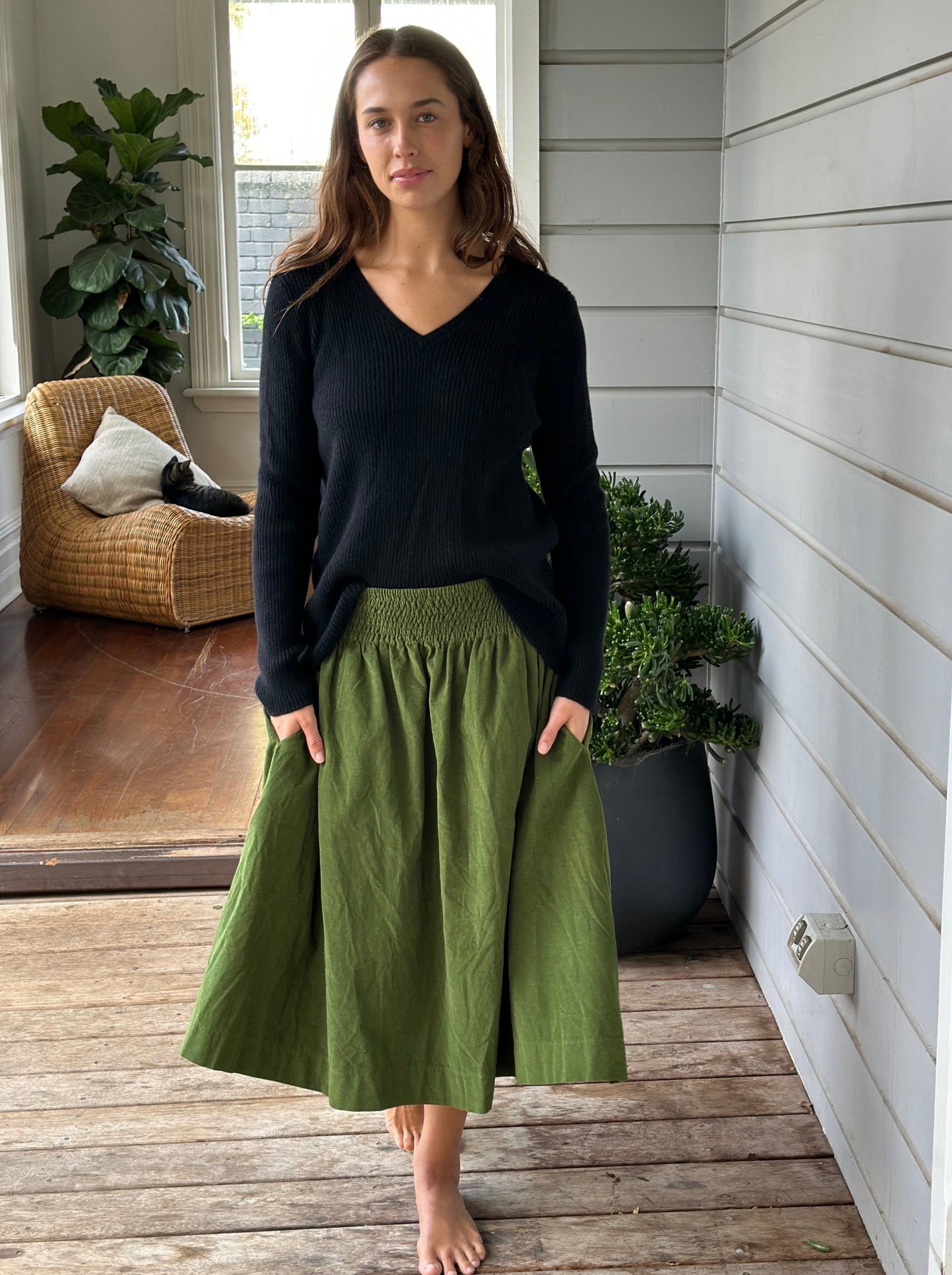 lola skirt - fern cord Apparel  