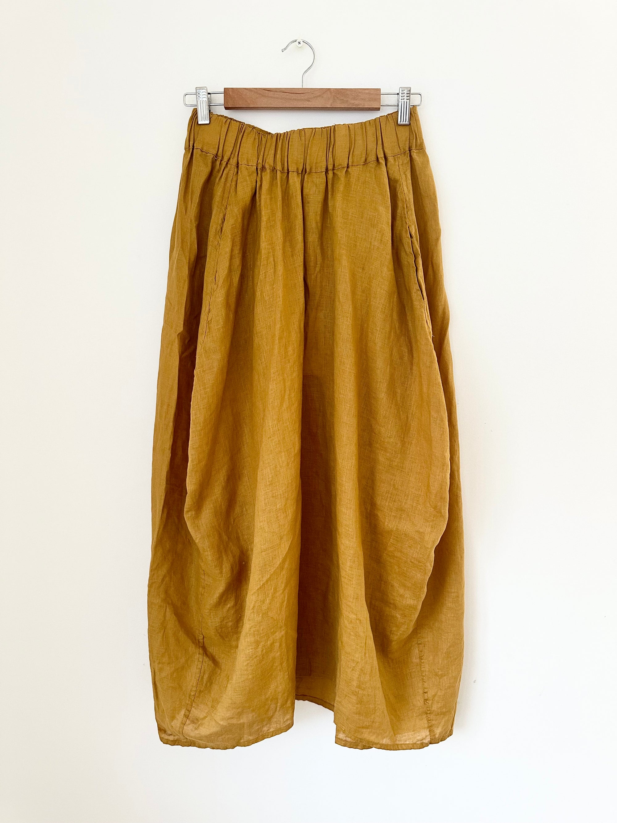 lana skirt - turmeric linen Apparel  