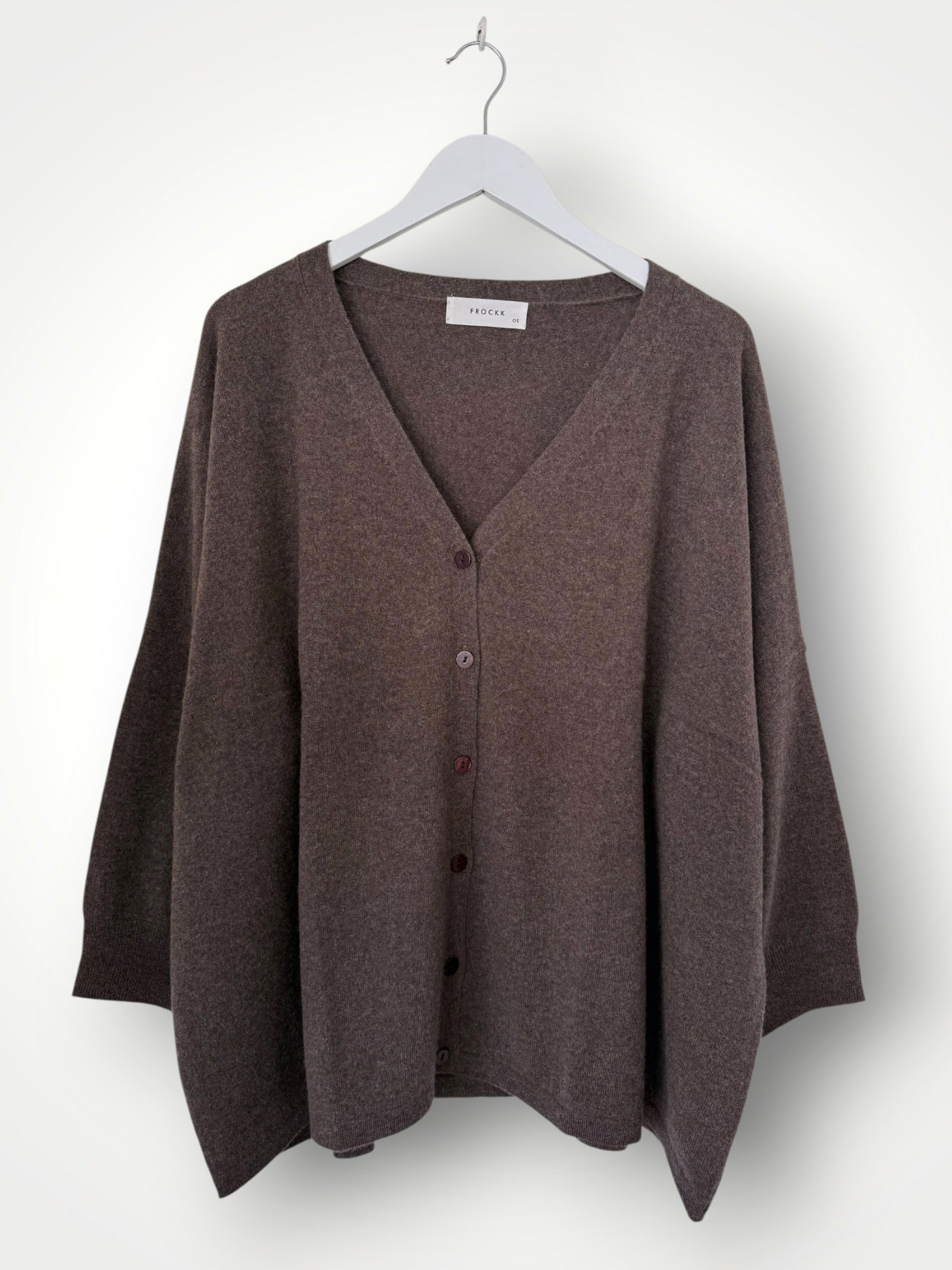 boyfriend cashmere cardigan -bark Apparel
