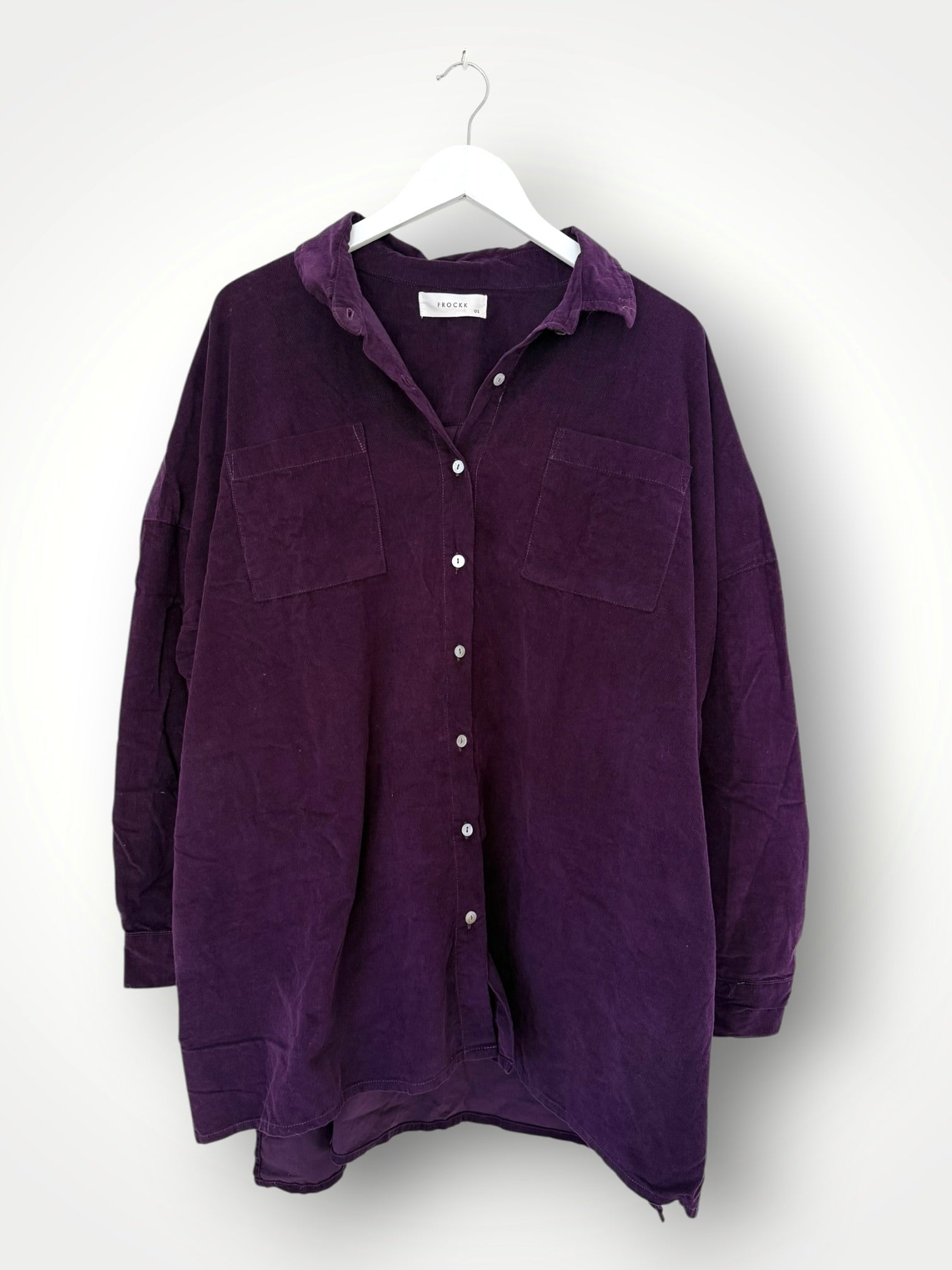 aiden oversized shirt -eggplant cord Apparel
