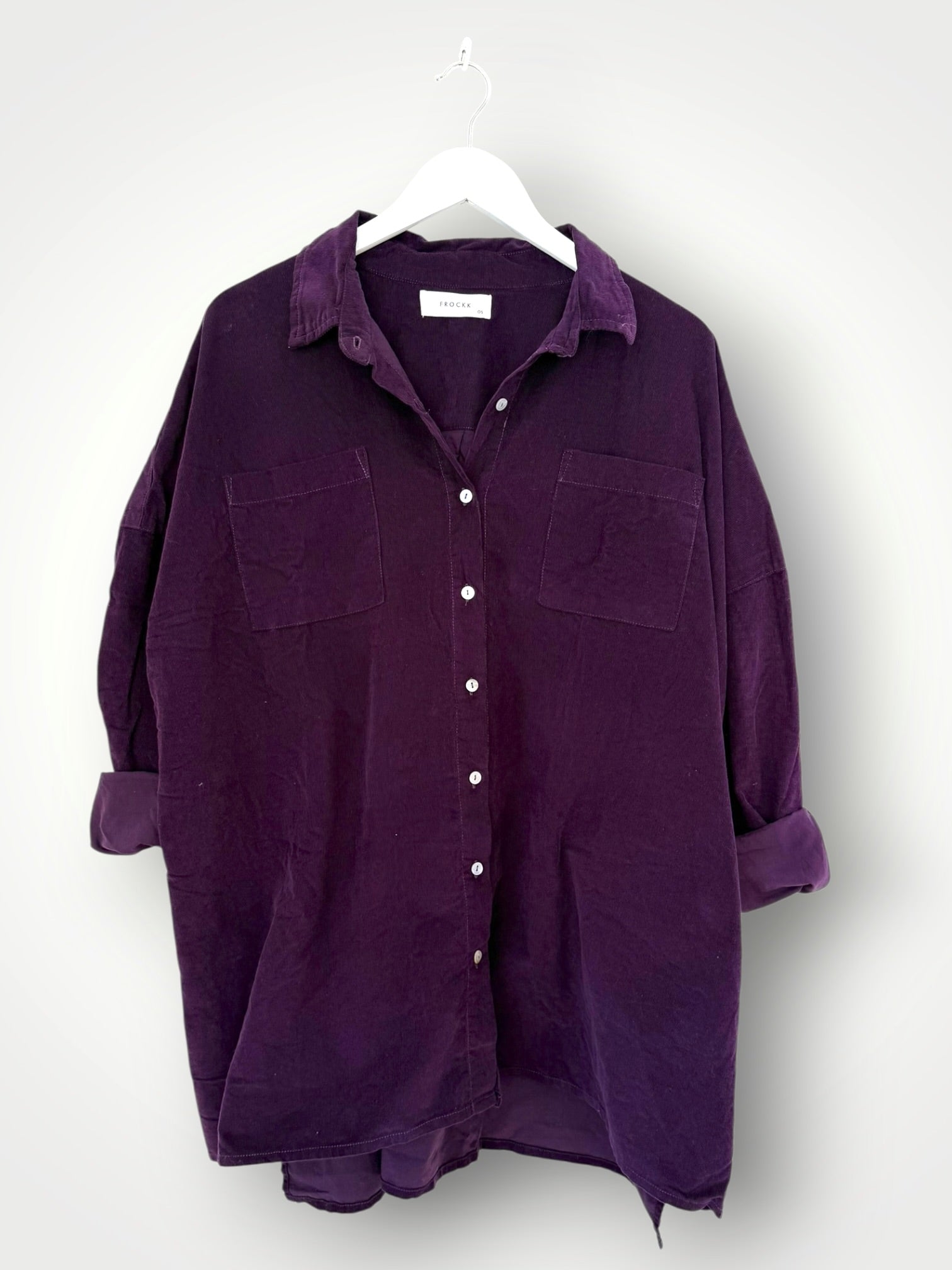 aiden oversized shirt -eggplant cord Apparel