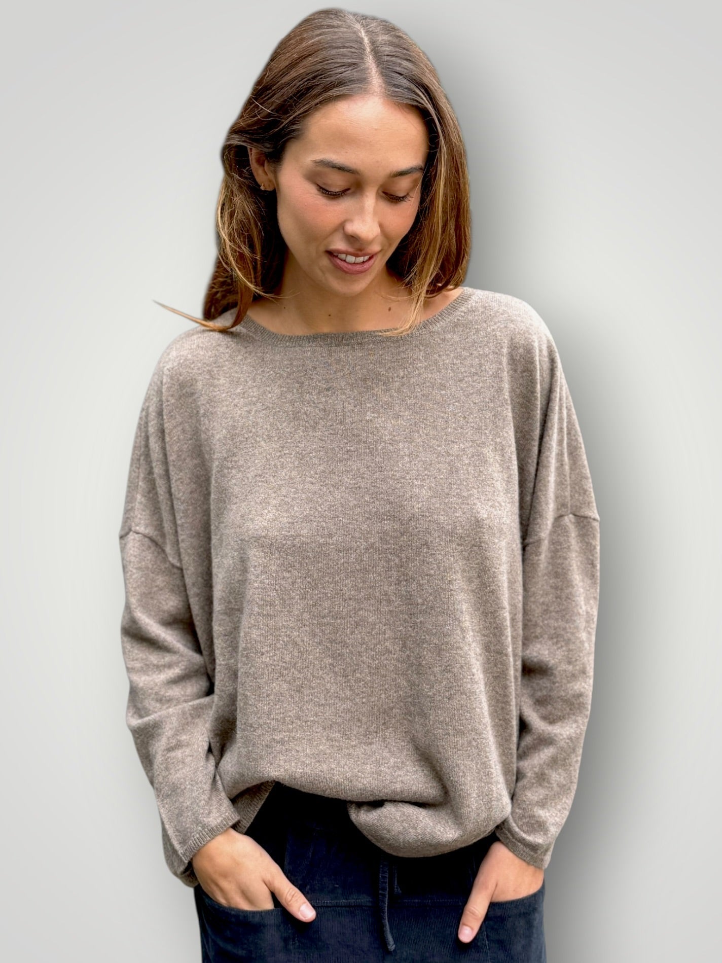 sophie cashmere knit- soil General