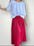 lulu skirt- red linen Apparel