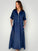 bridget dress -navy linen Apparel