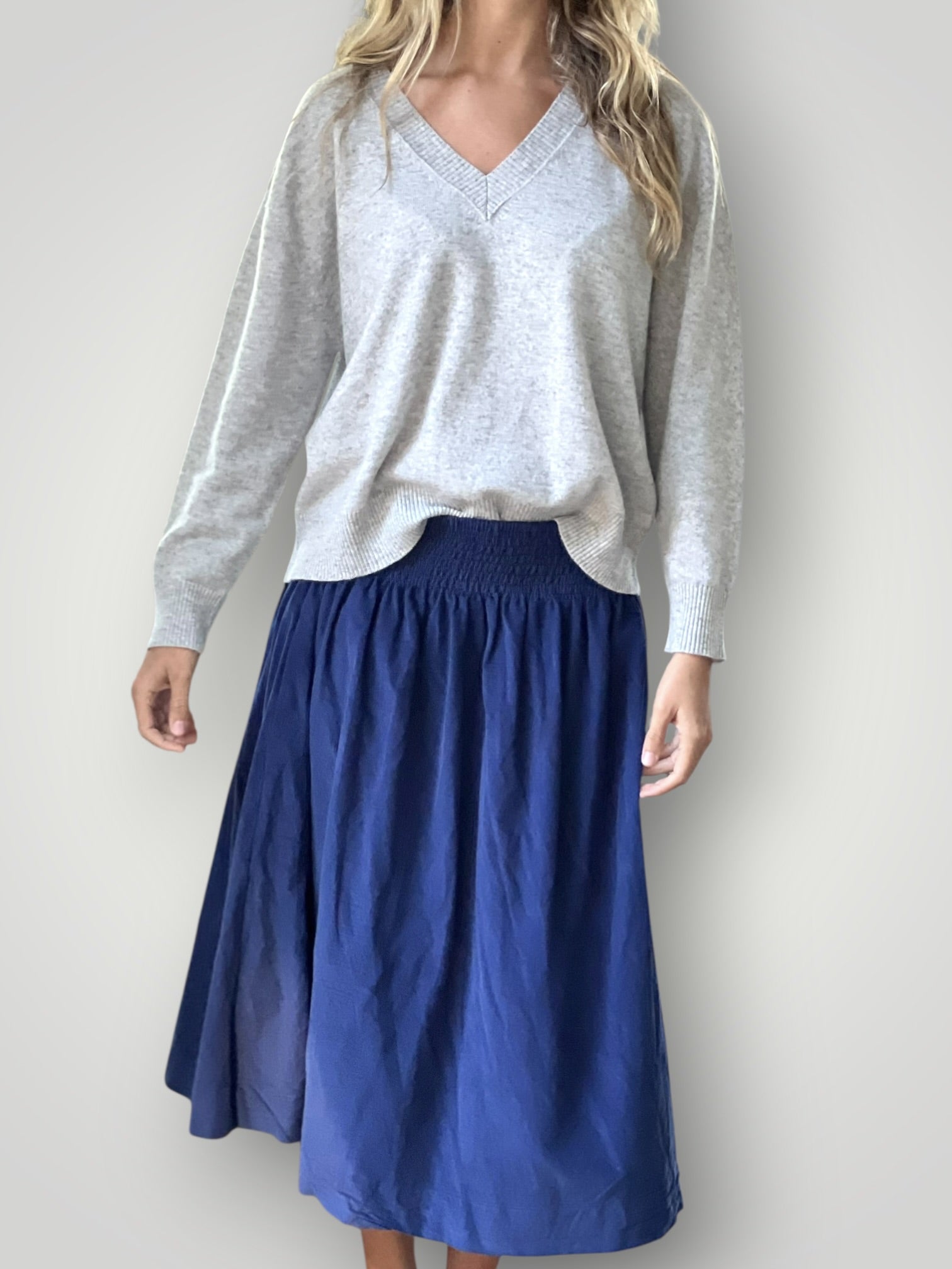lola skirt- blue dusk cord Apparel
