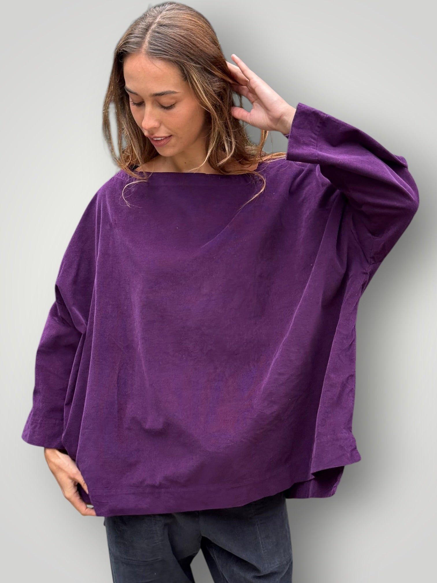 avril top -eggplant cord Apparel