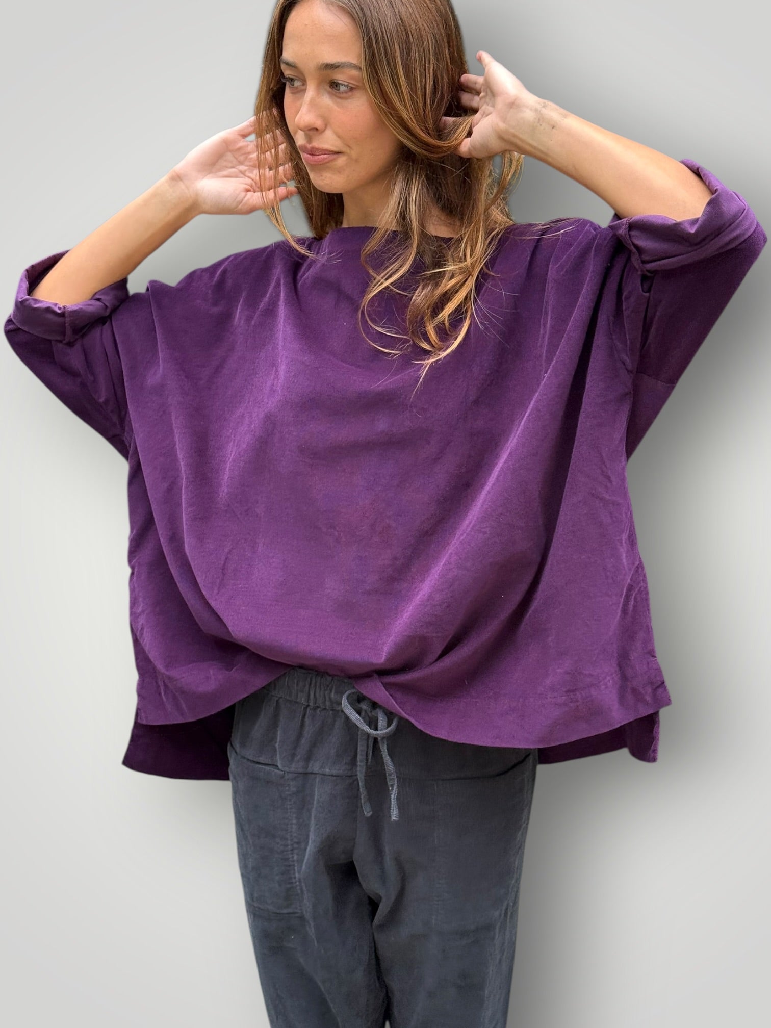 avril top -eggplant cord Apparel