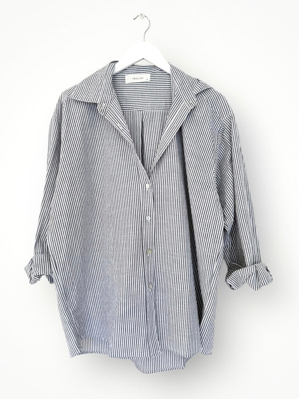 jordan shirt-fine grey stripe cotton