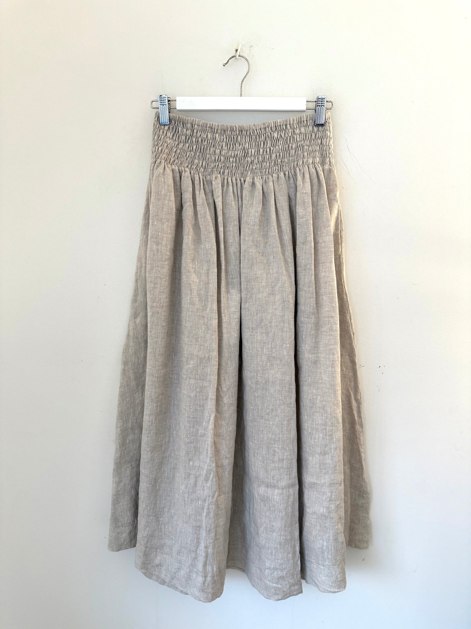 lulu skirt-natural linen Apparel