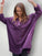 aiden boyfriend shirt -eggplant linen Apparel