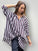 aiden boyfriend shirt -eggplant stripe linen Apparel