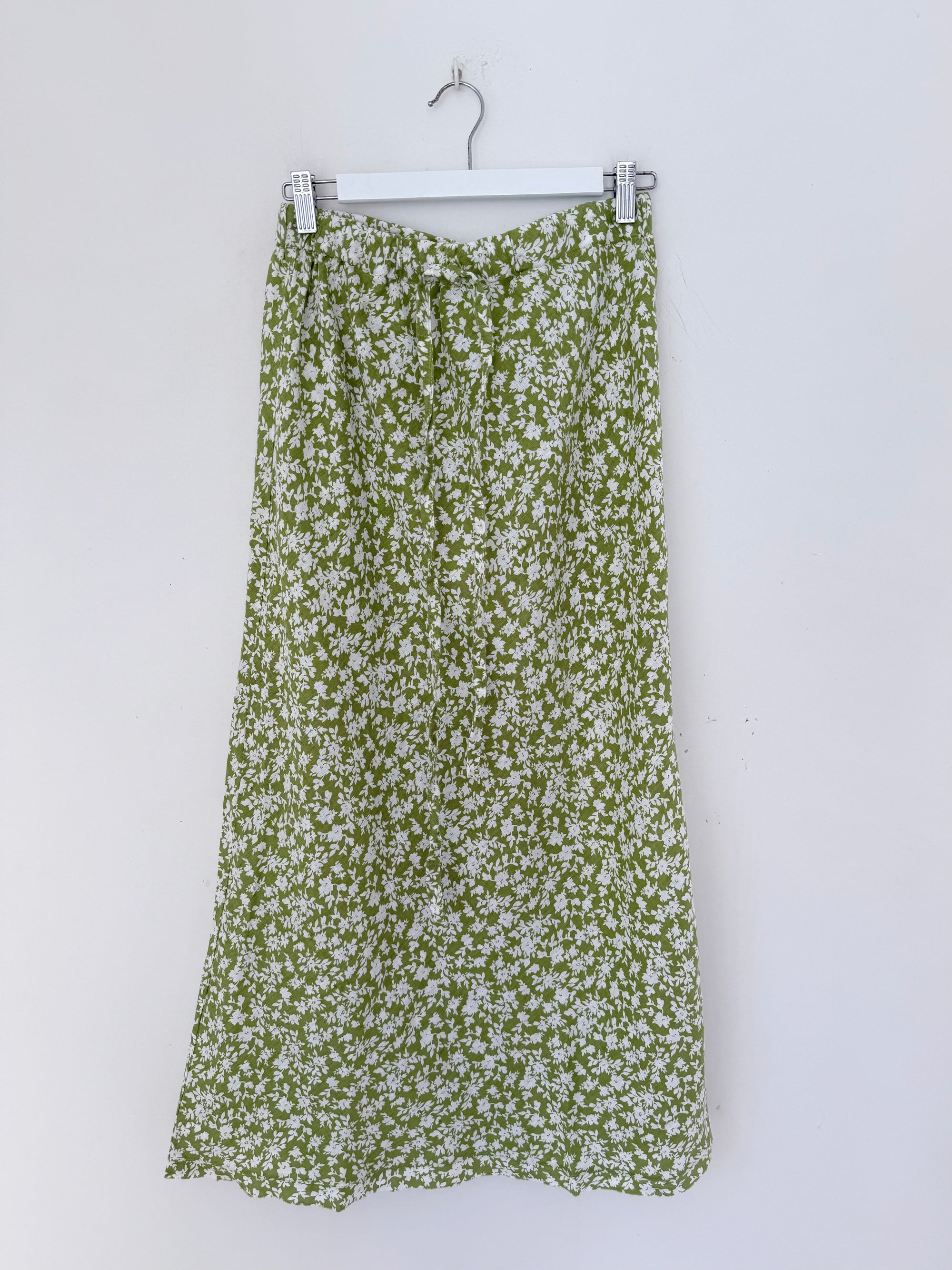 anthea skirt - avocado floral linen Apparel