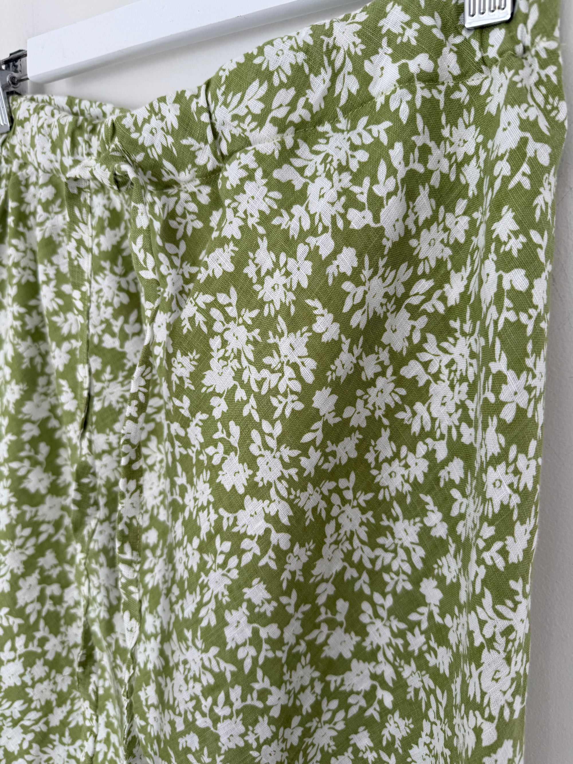 anthea skirt - avocado floral linen Apparel