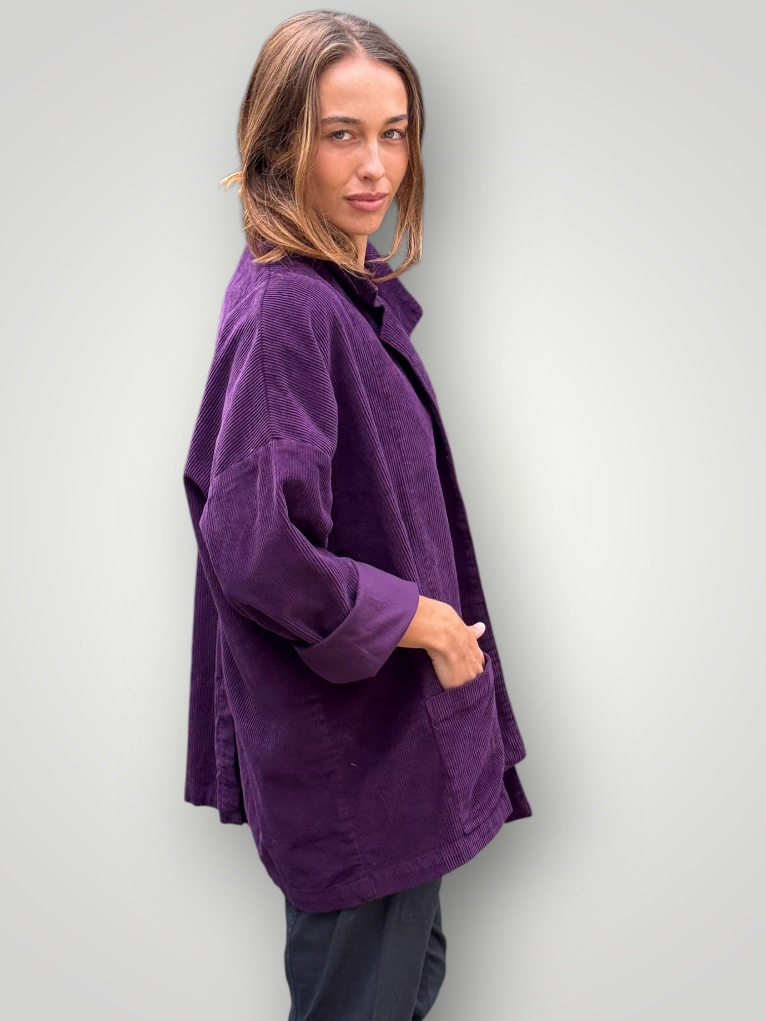 albert jacket -eggplant cord Shirts