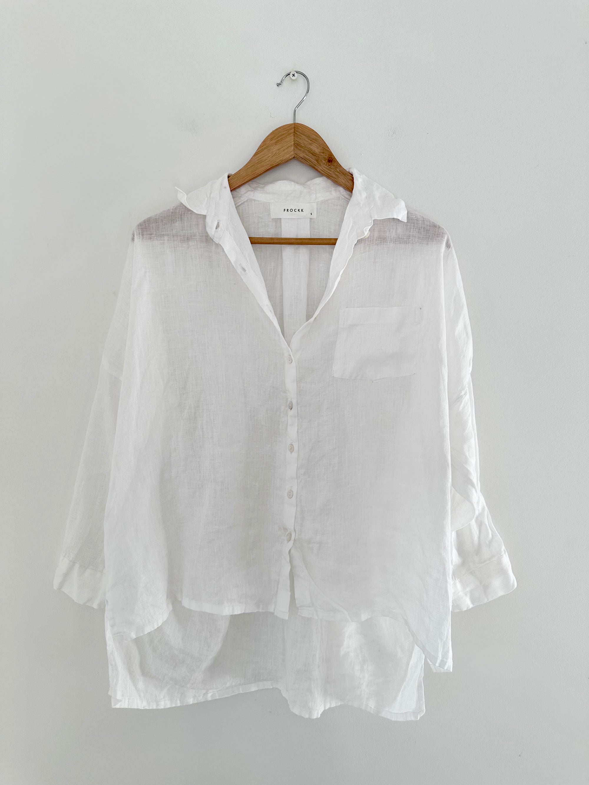 rosie shirt - white linen Apparel  