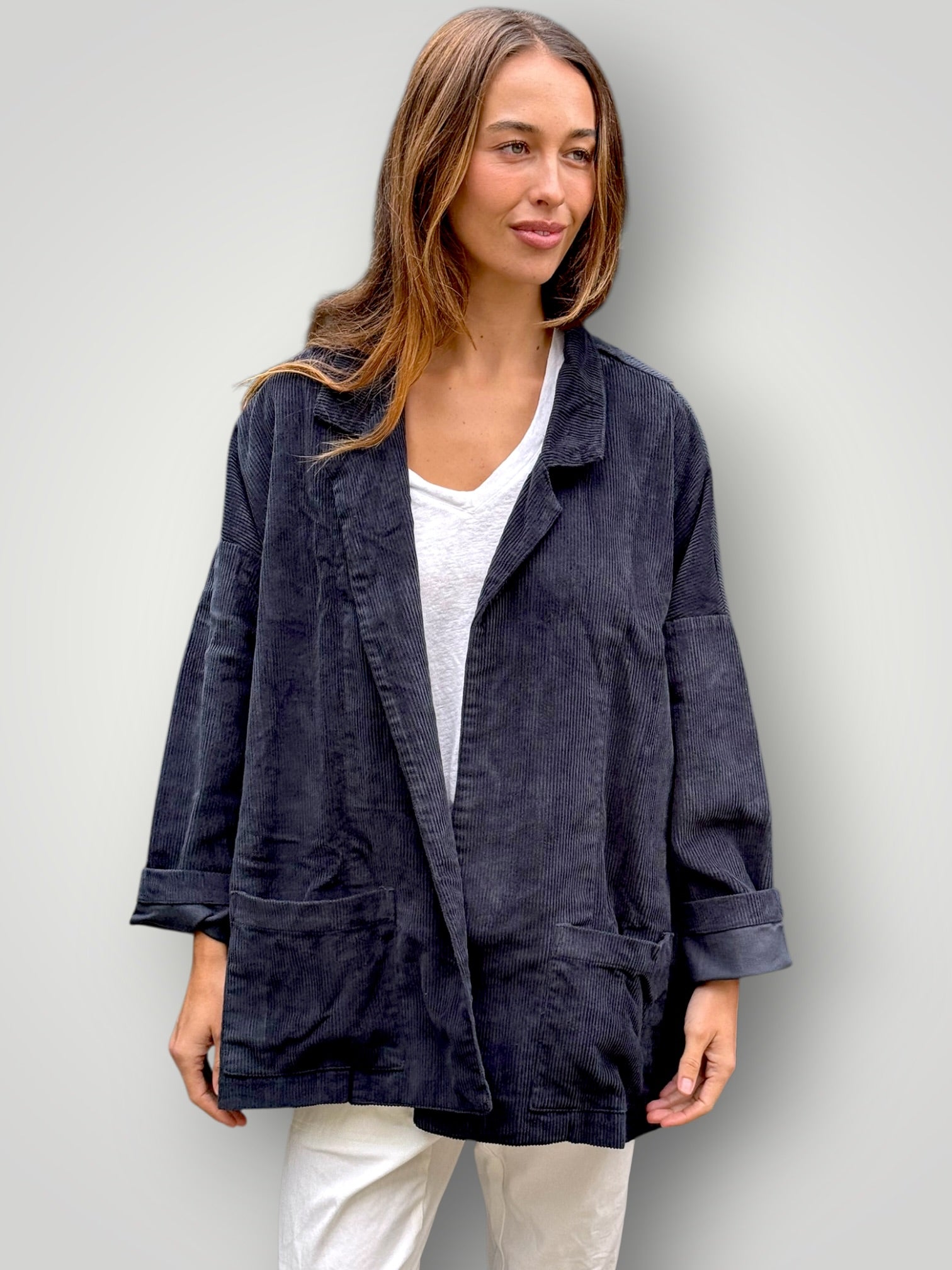 albert jacket - charcoal cord Shirts