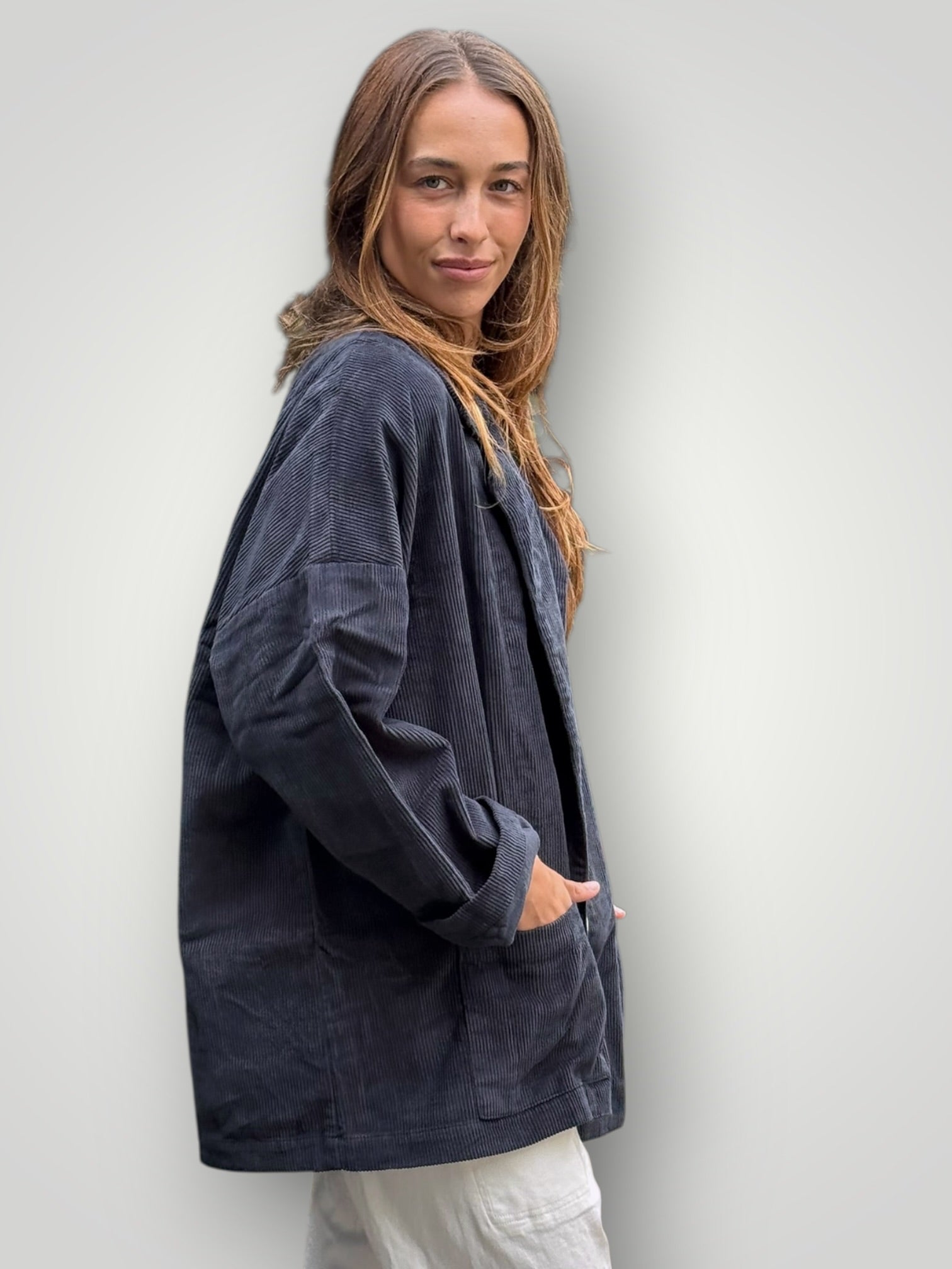 albert jacket - charcoal cord Shirts