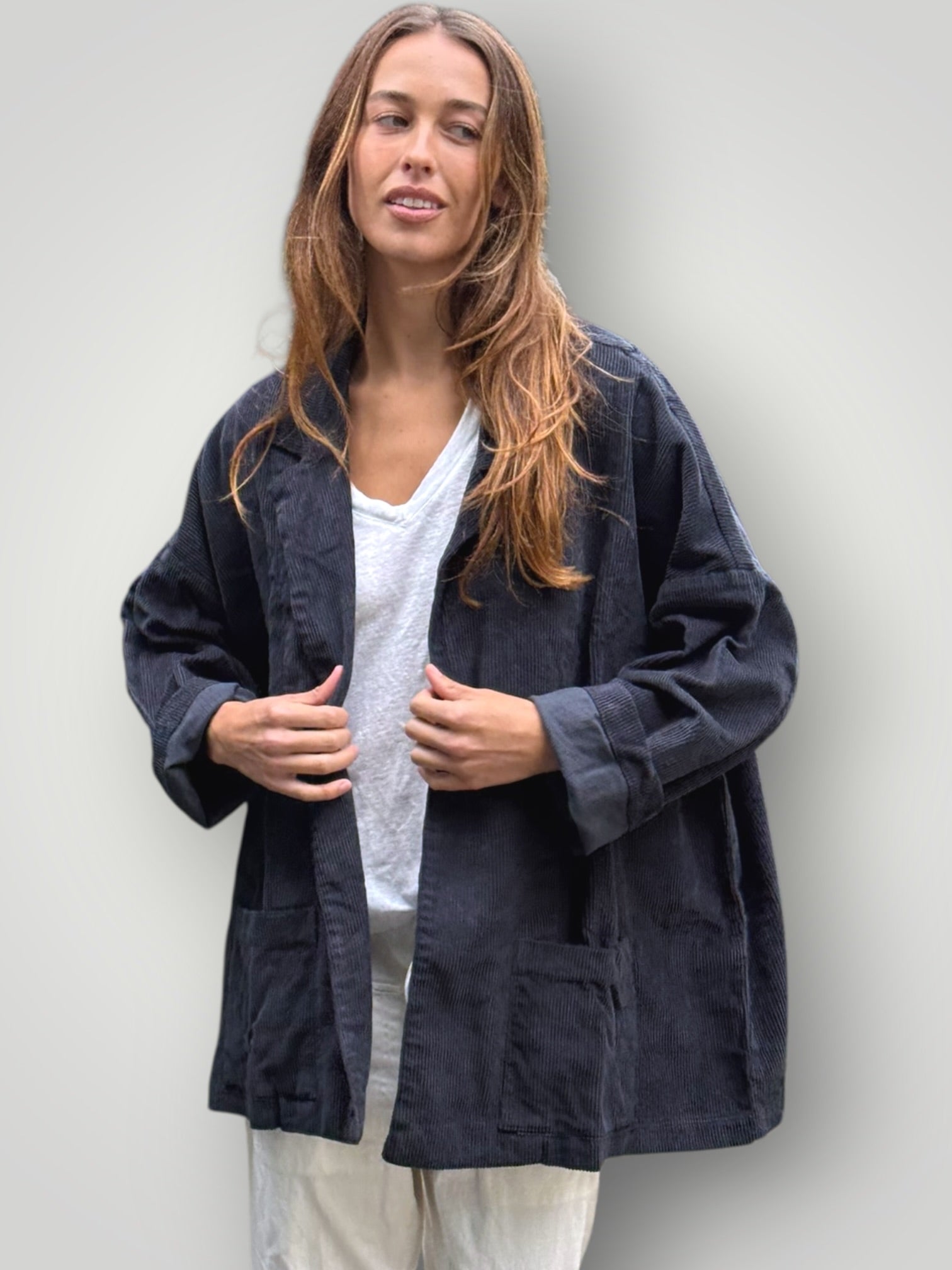 albert jacket - charcoal cord Shirts