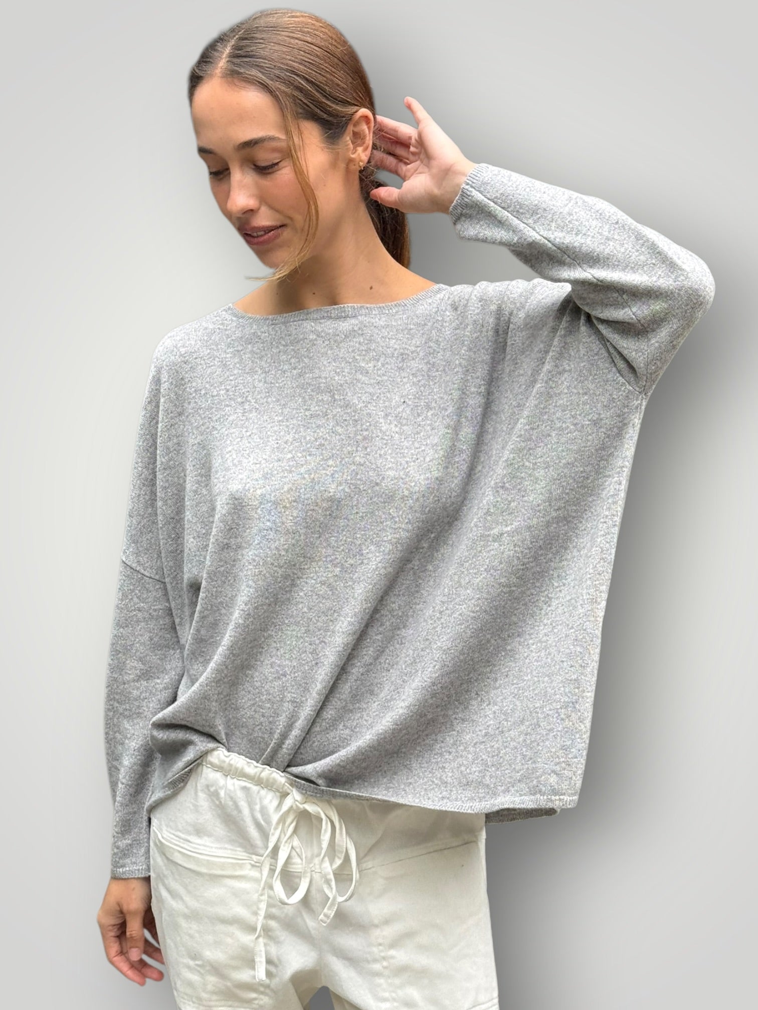 sophie cashmere knit-soft grey General