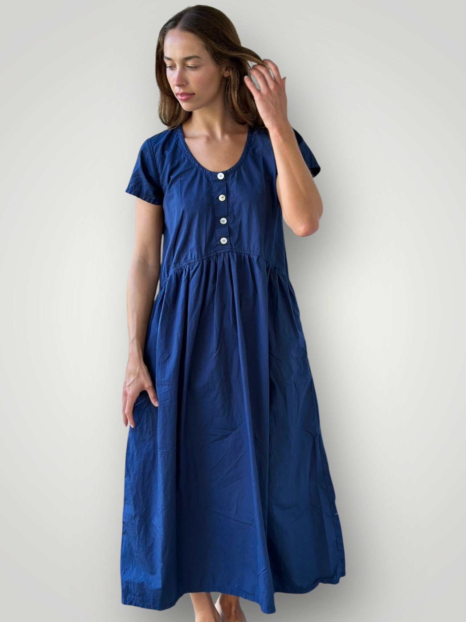 audrey dress - navy cotton Apparel