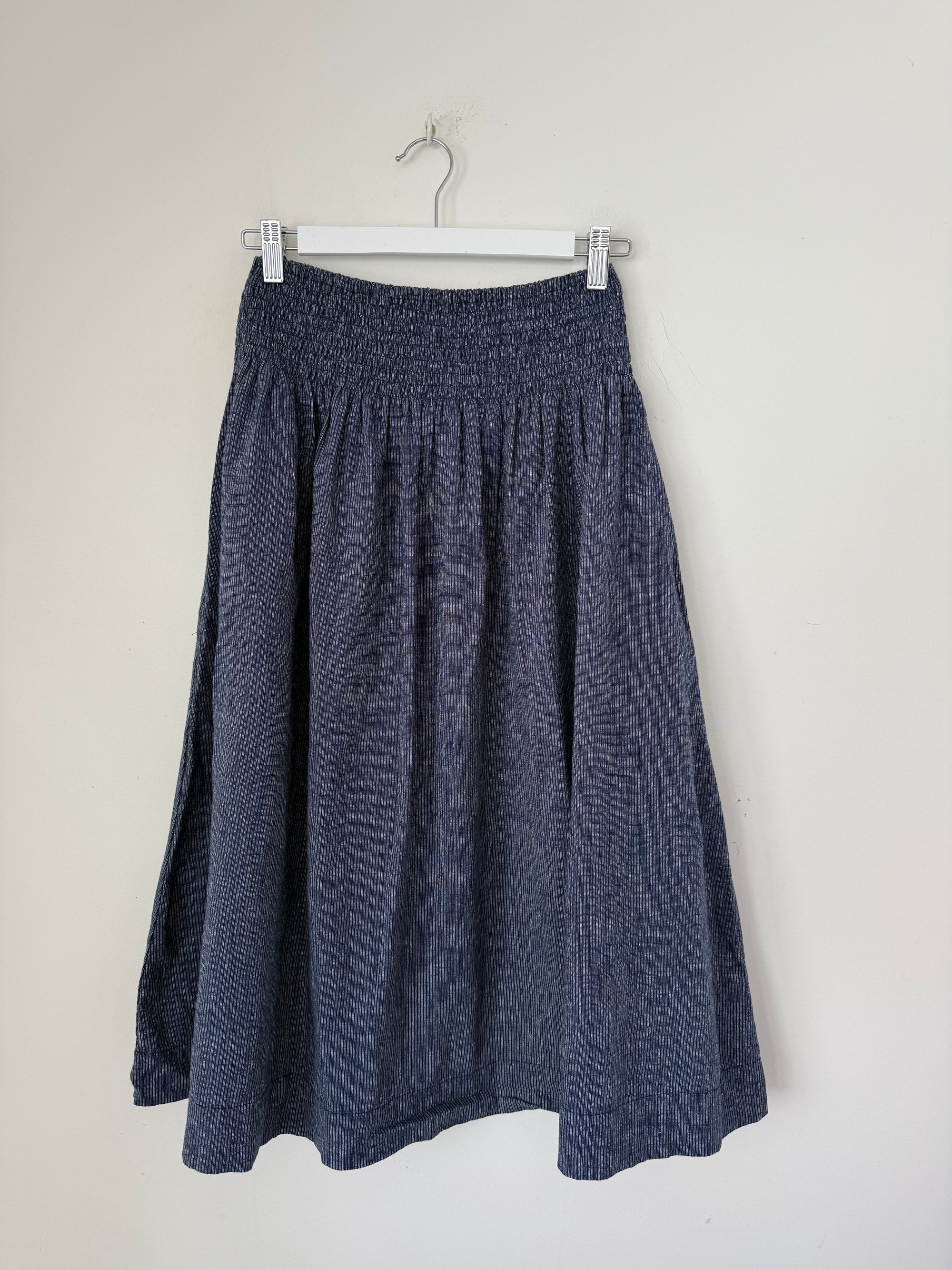 lola skirt - fine navy stripe Apparel