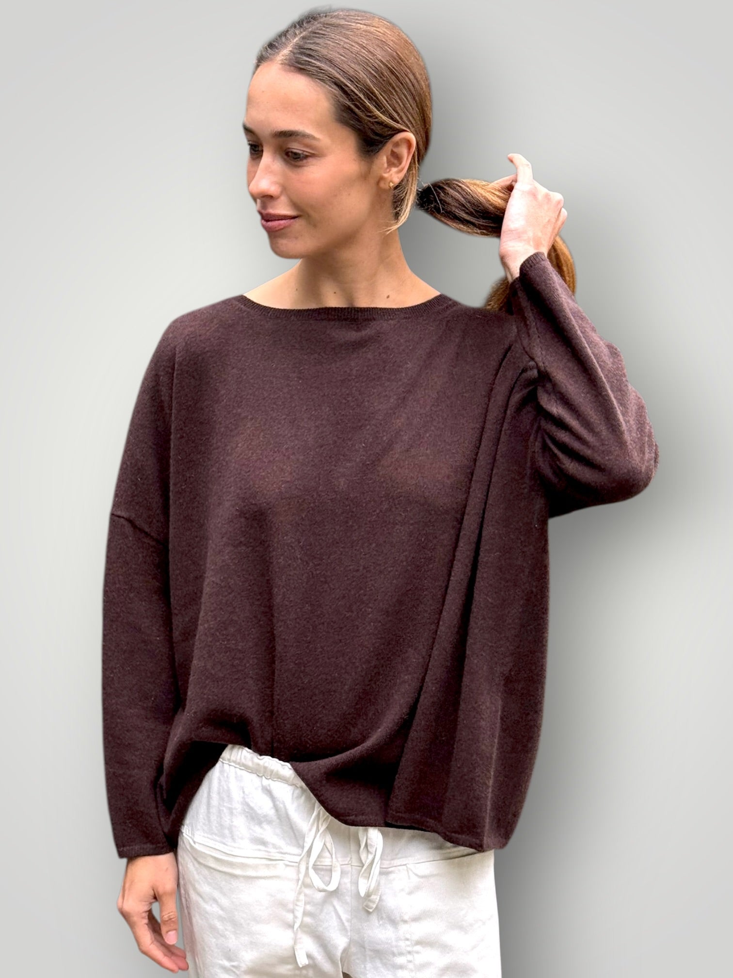 sophie cashmere knit-chocolate General