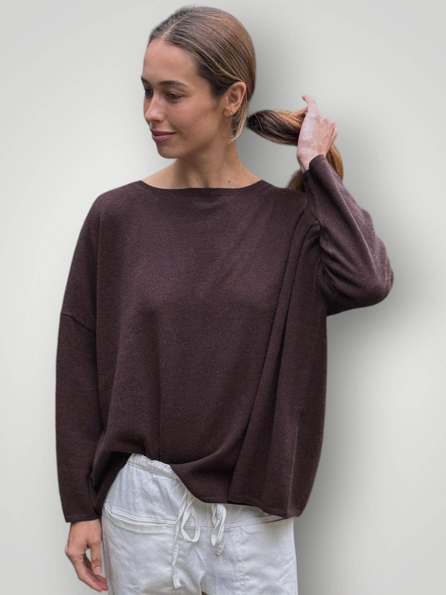 sophie cashmere knit-chocolate General