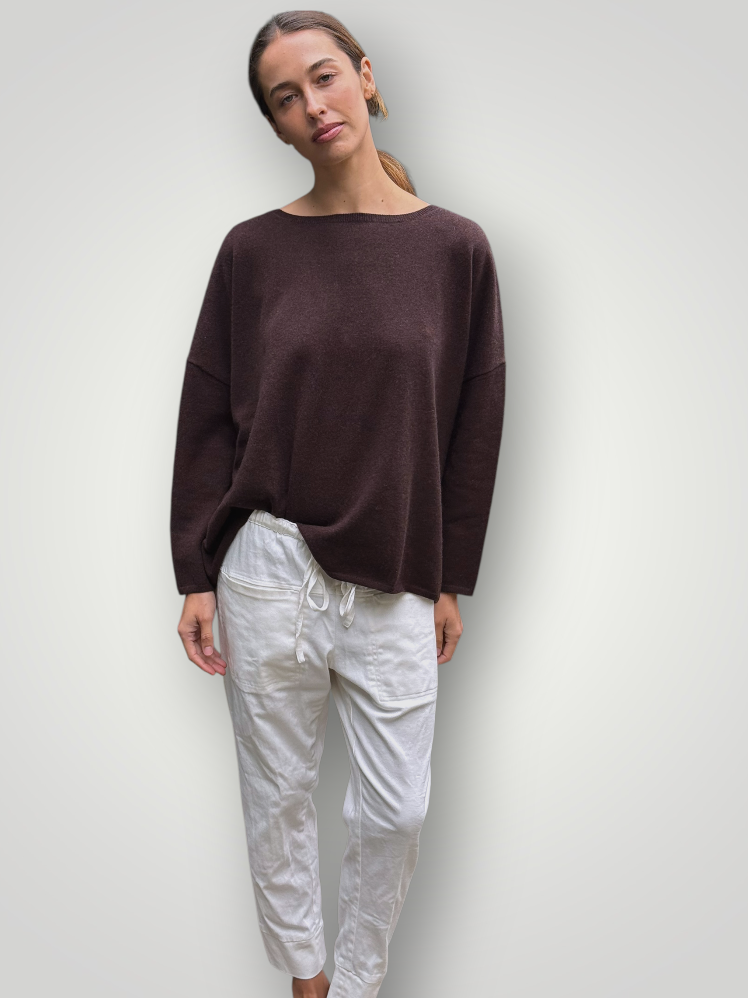 sophie cashmere knit-chocolate General
