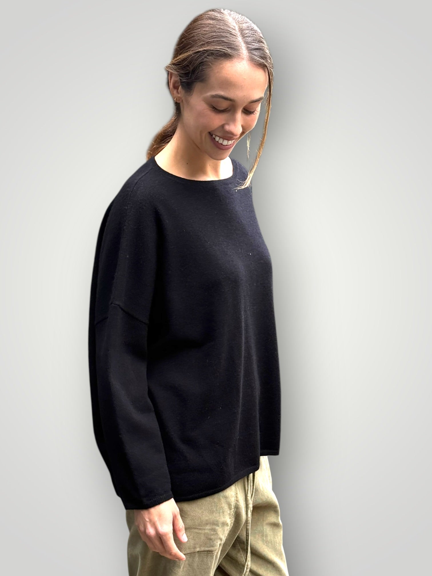 sophie cashmere knit-black General