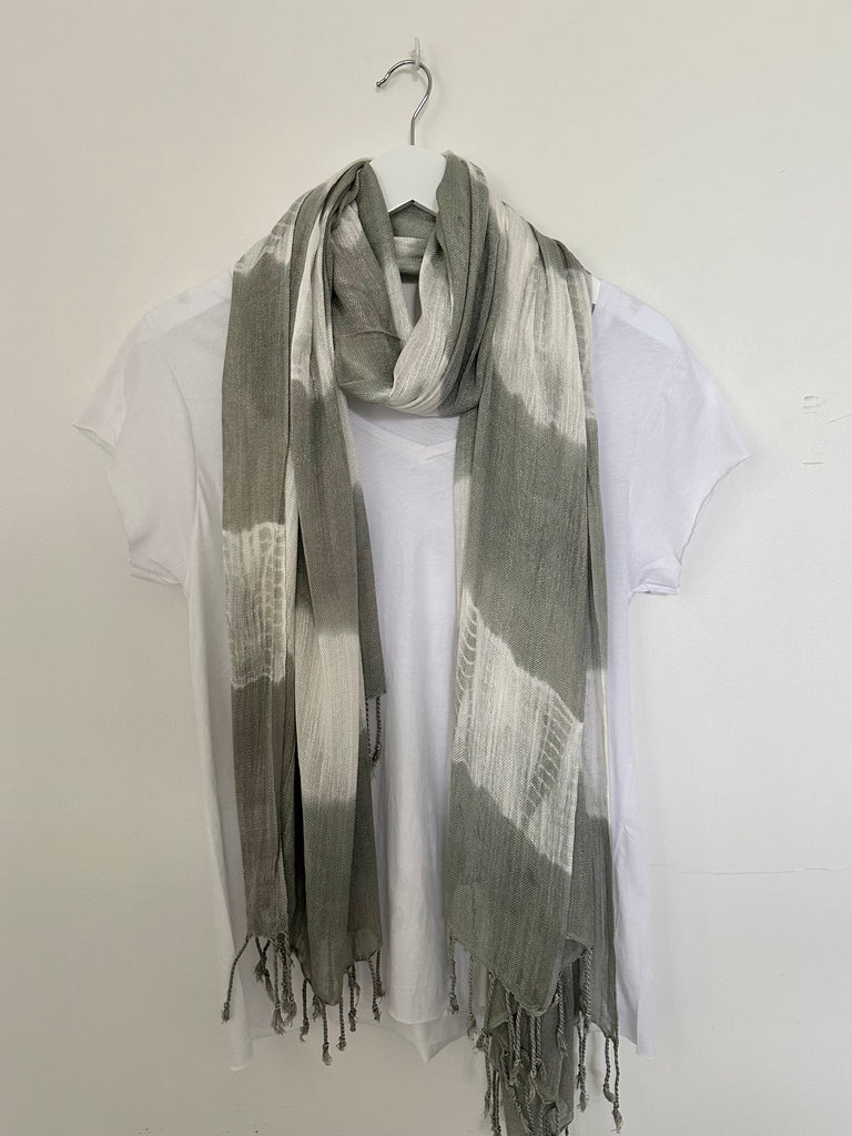 soft neck scarf-soft grey tie dye Apparel  
