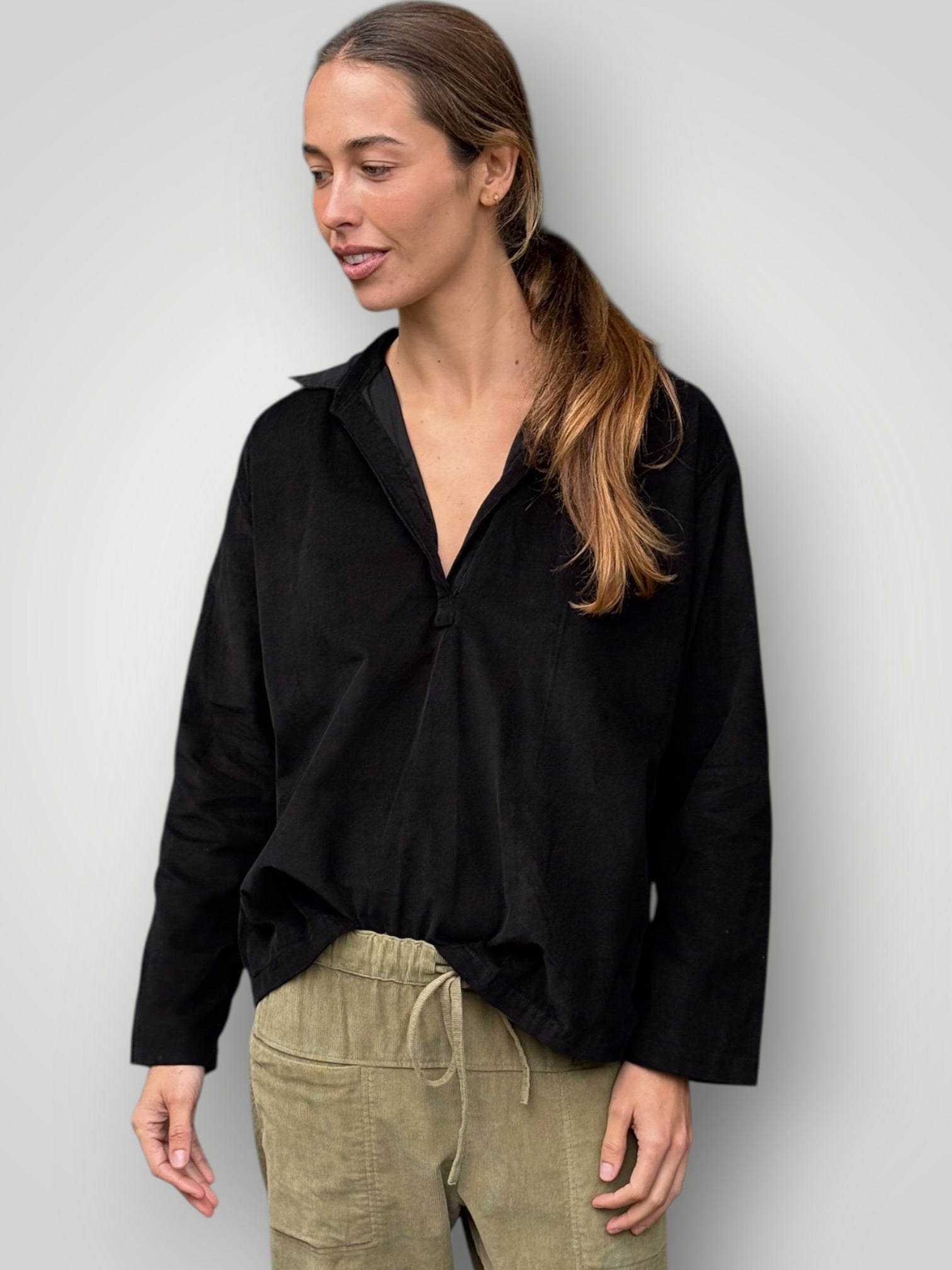 sybil top - black cord Apparel