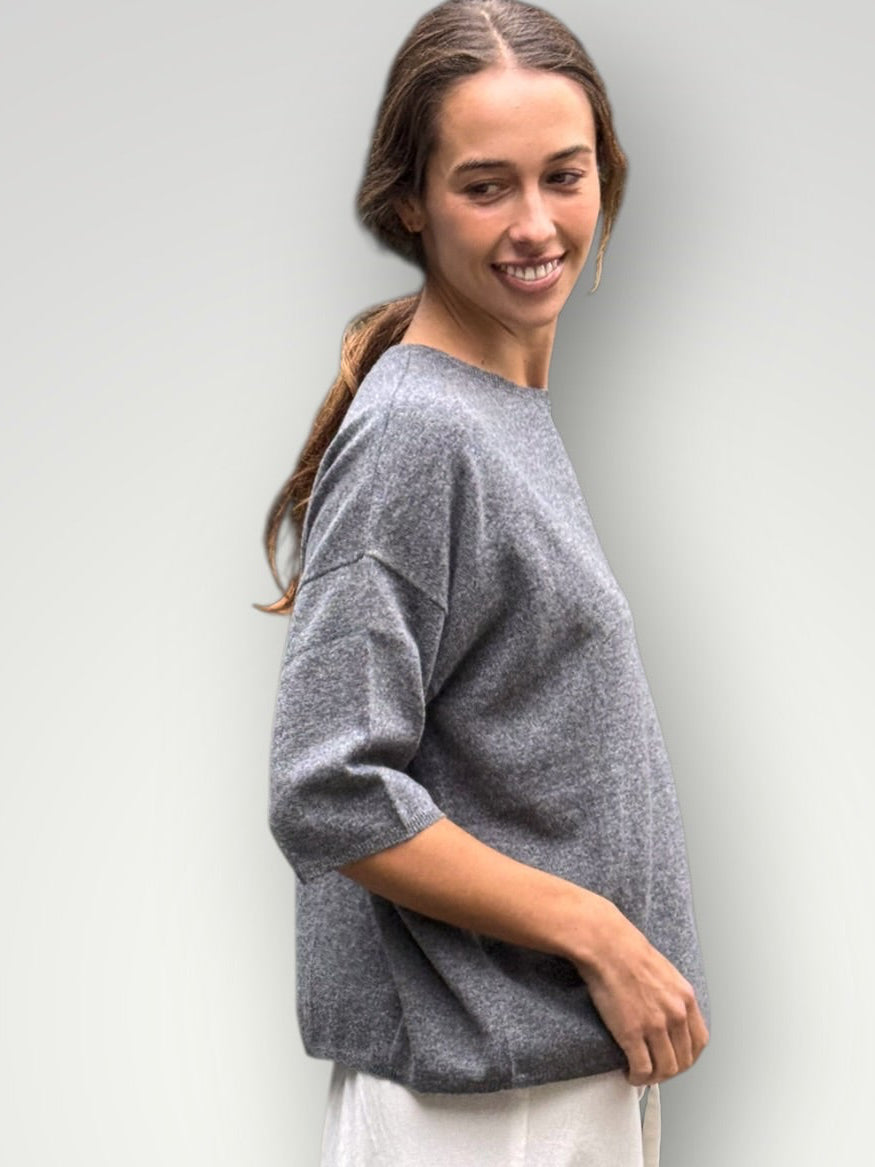 alexia cashmere top-dark grey General