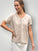 ellie v neck -natural linen Apparel