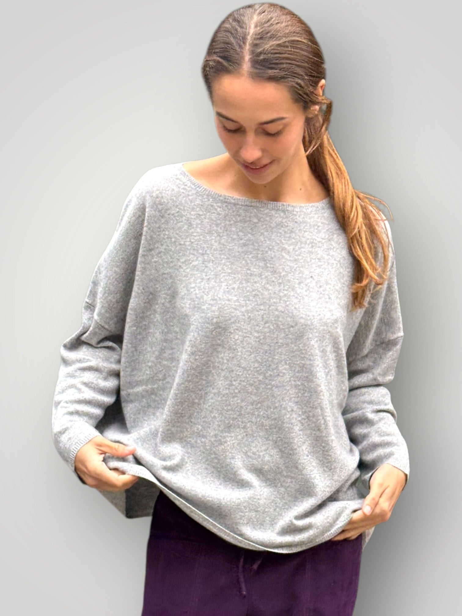 sophie cashmere knit-soft grey General