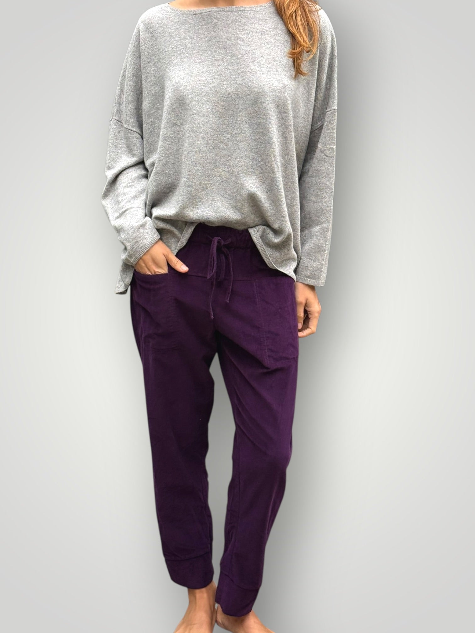 darcy pants - eggplant cord Apparel
