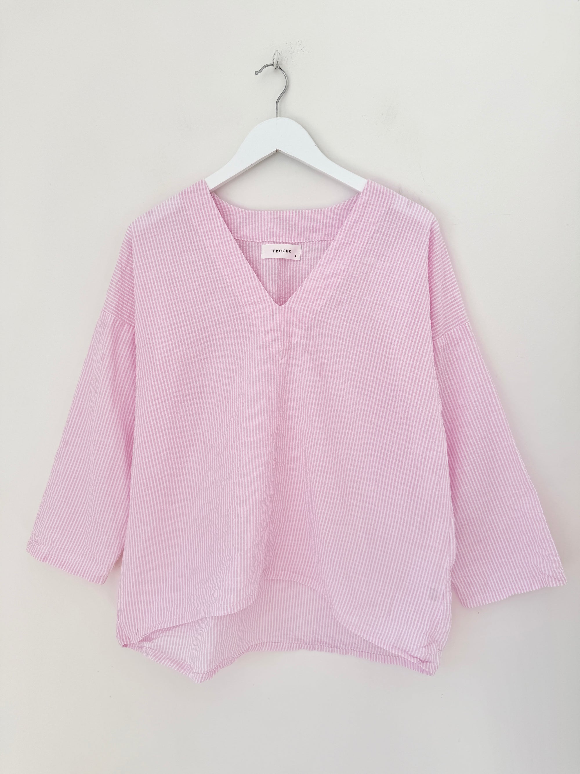 paige top - pink stripe cotton Apparel