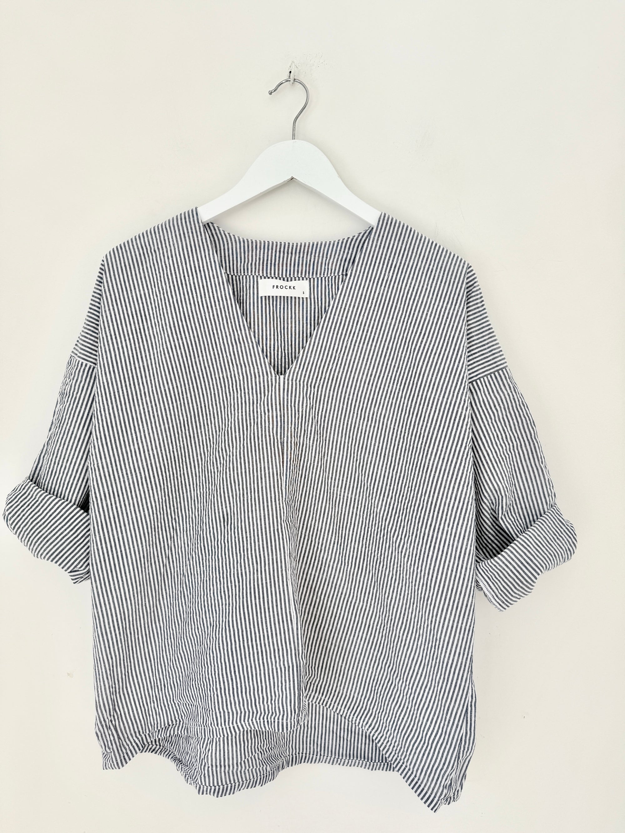 paige top - grey stripe cotton Apparel