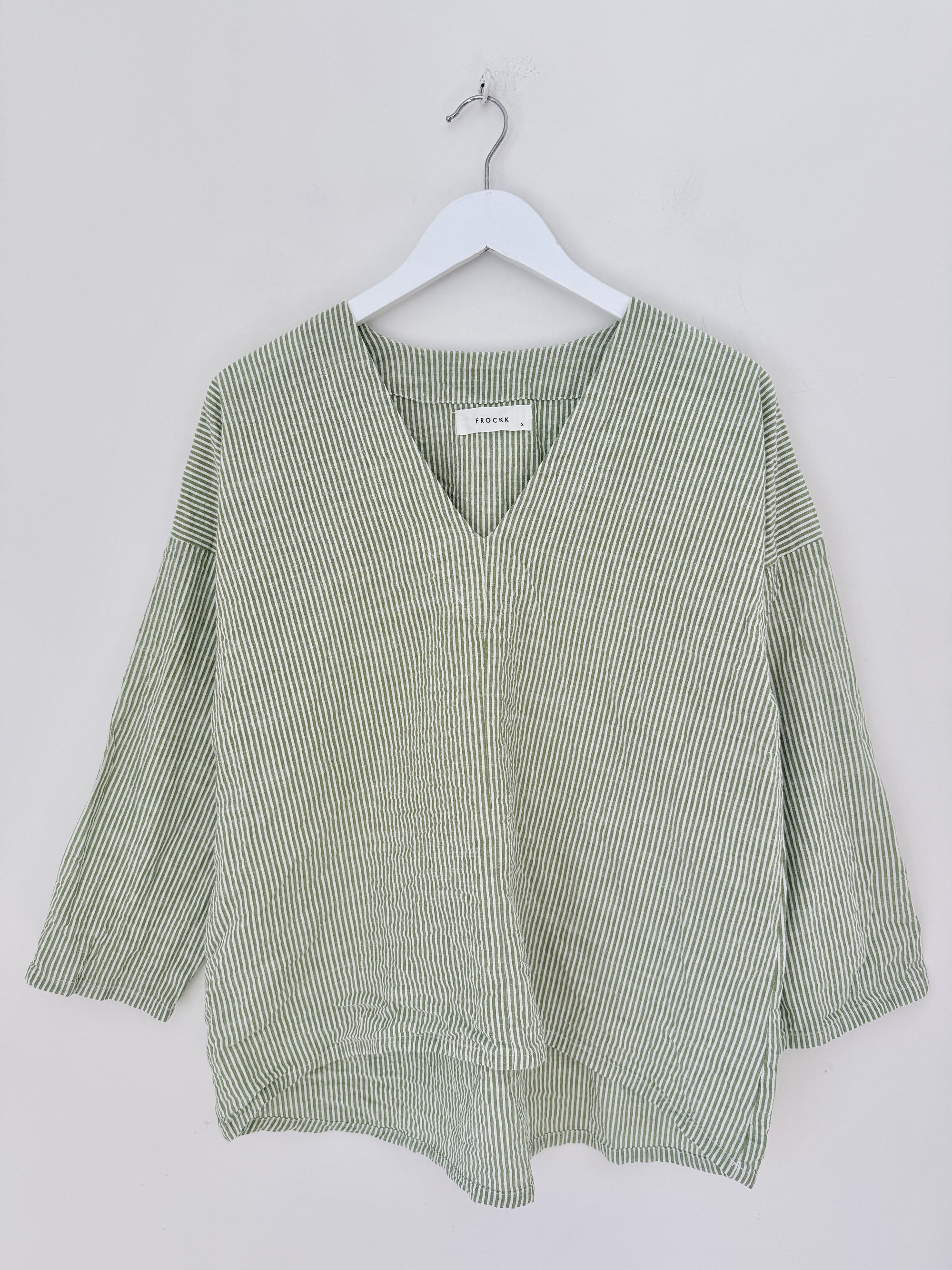 paige top - olive stripe cotton Apparel
