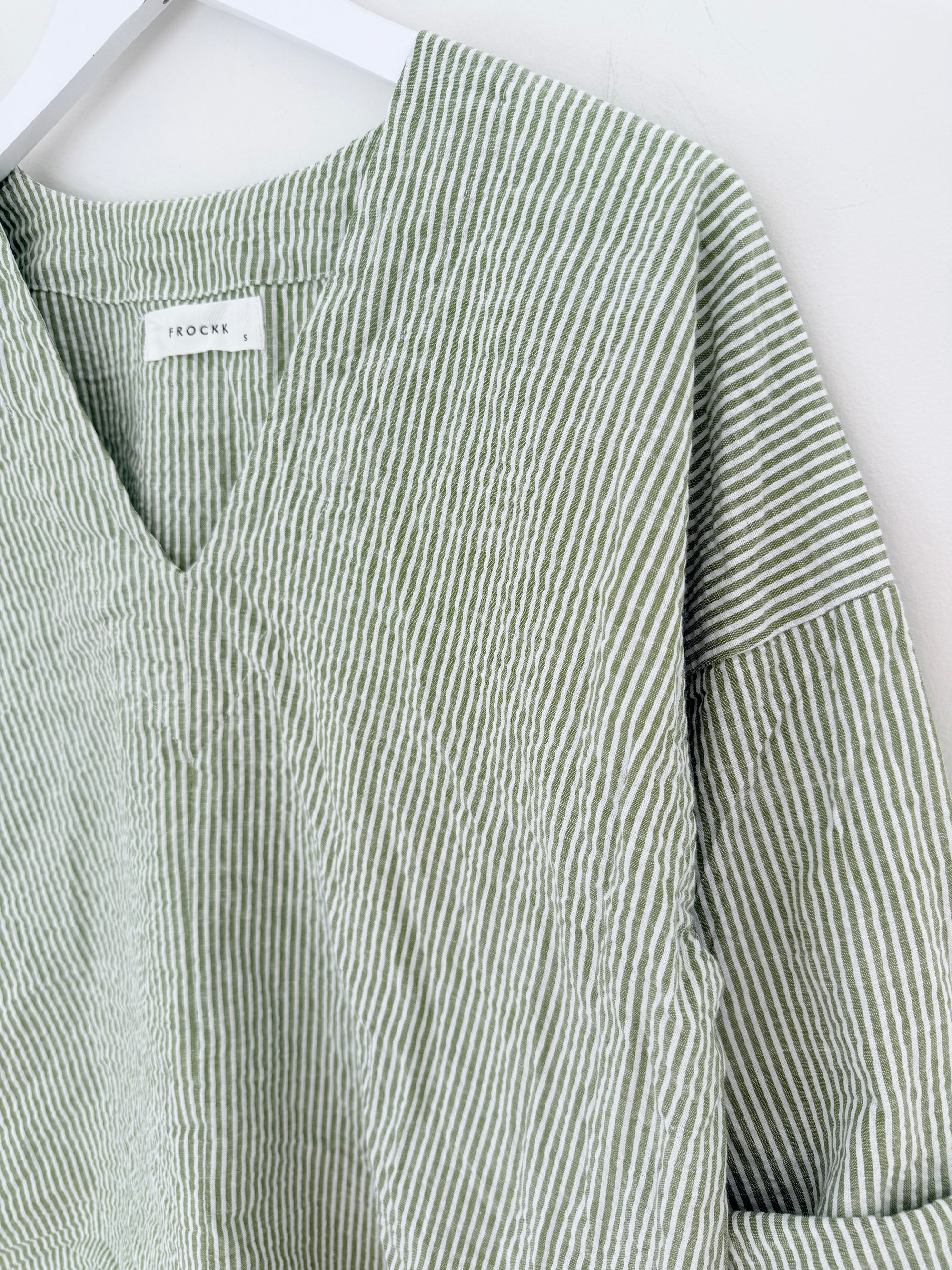 paige top - olive stripe cotton Apparel