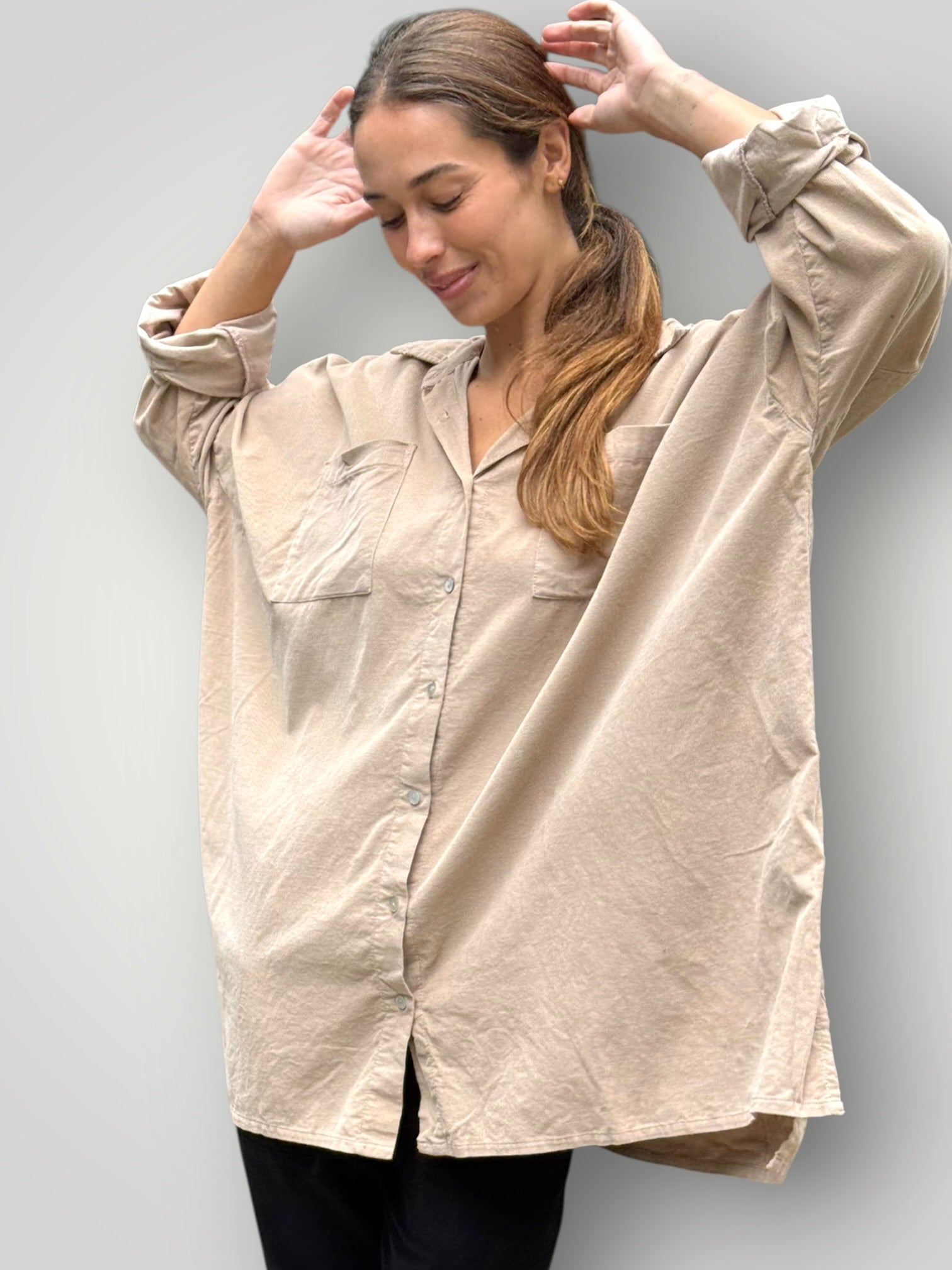aiden oversized shirt -sand cord Apparel