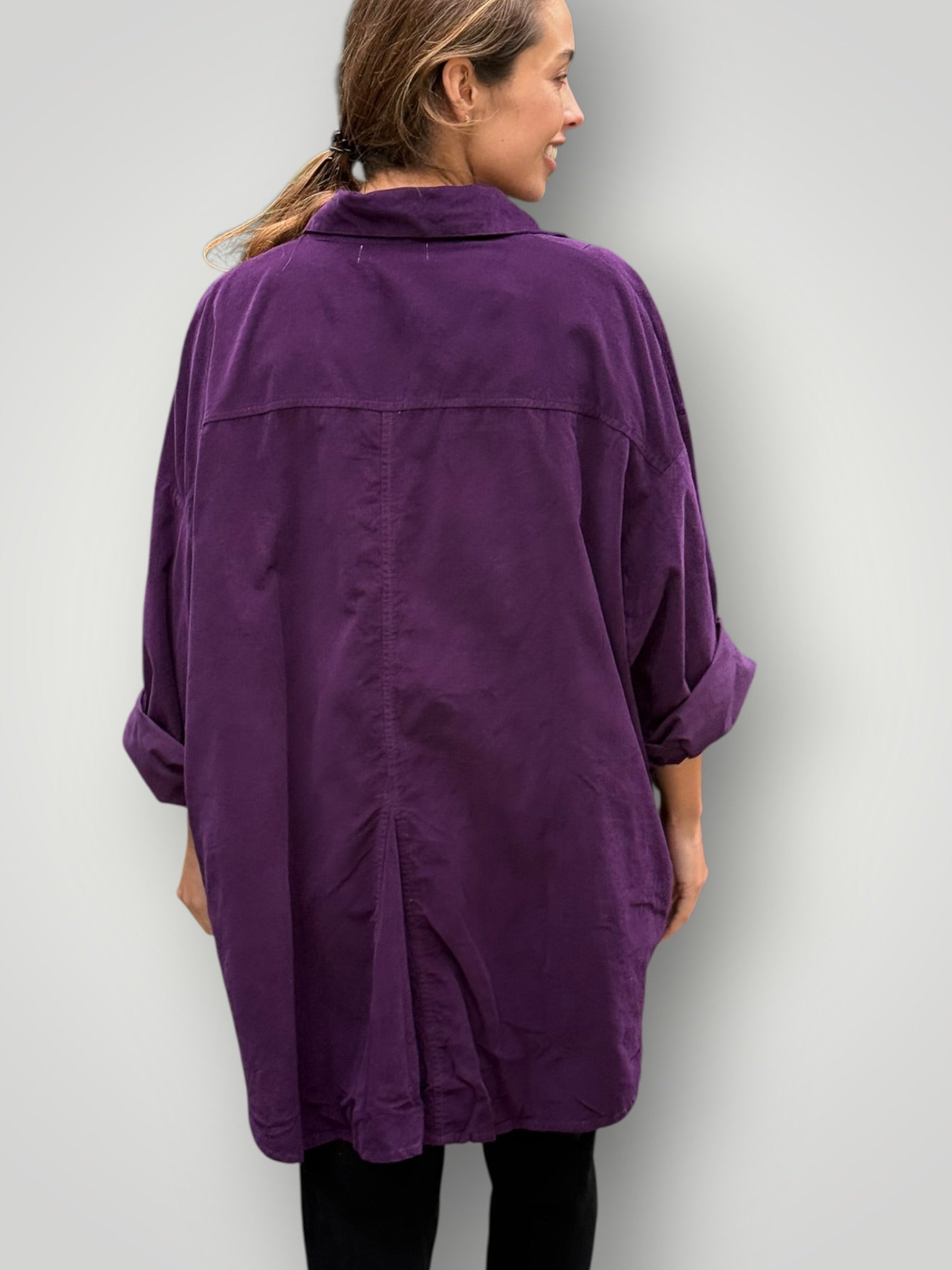 megan shirt - eggplant cord Apparel