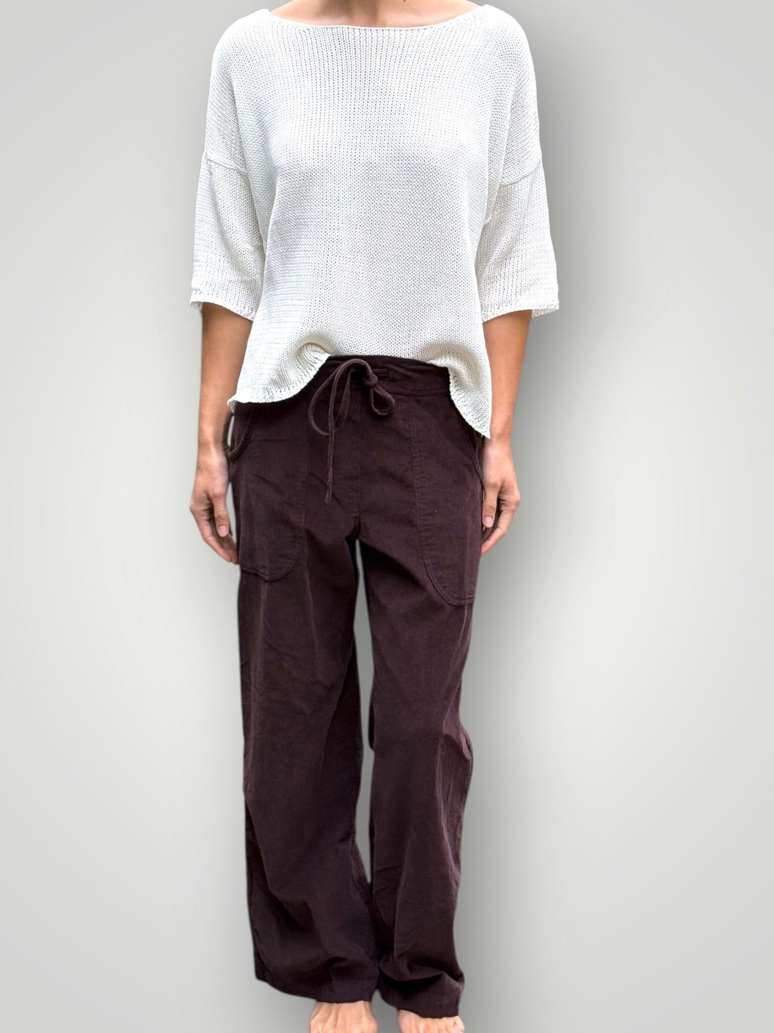fleur straight leg pants - chocolate cord Apparel