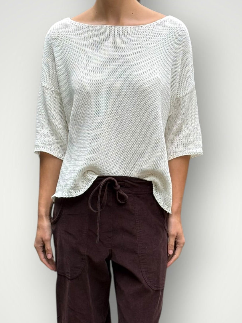 alex knit - warm white cotton Apparel