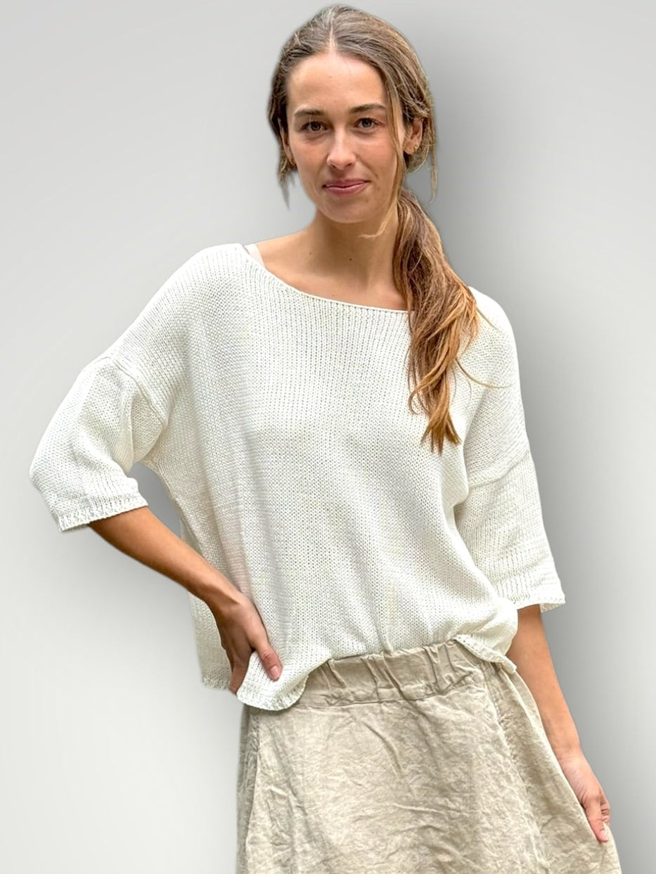 alex knit - warm white cotton Apparel