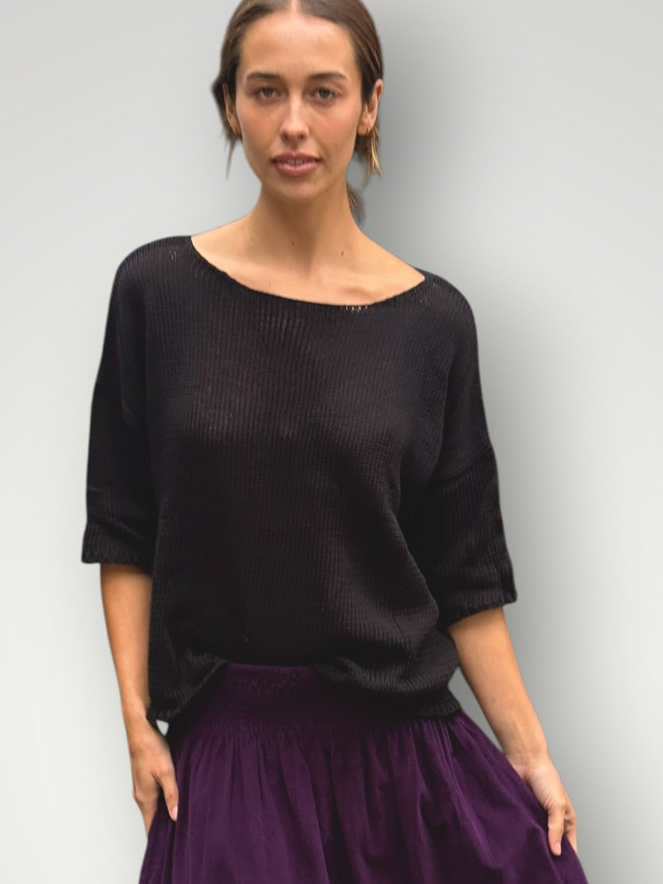 alex knit-black cotton Apparel