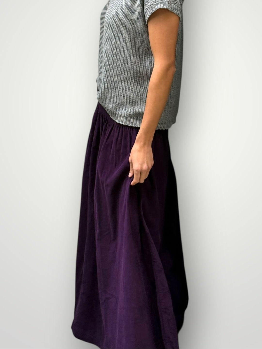 lulu skirt - eggplant cord Apparel