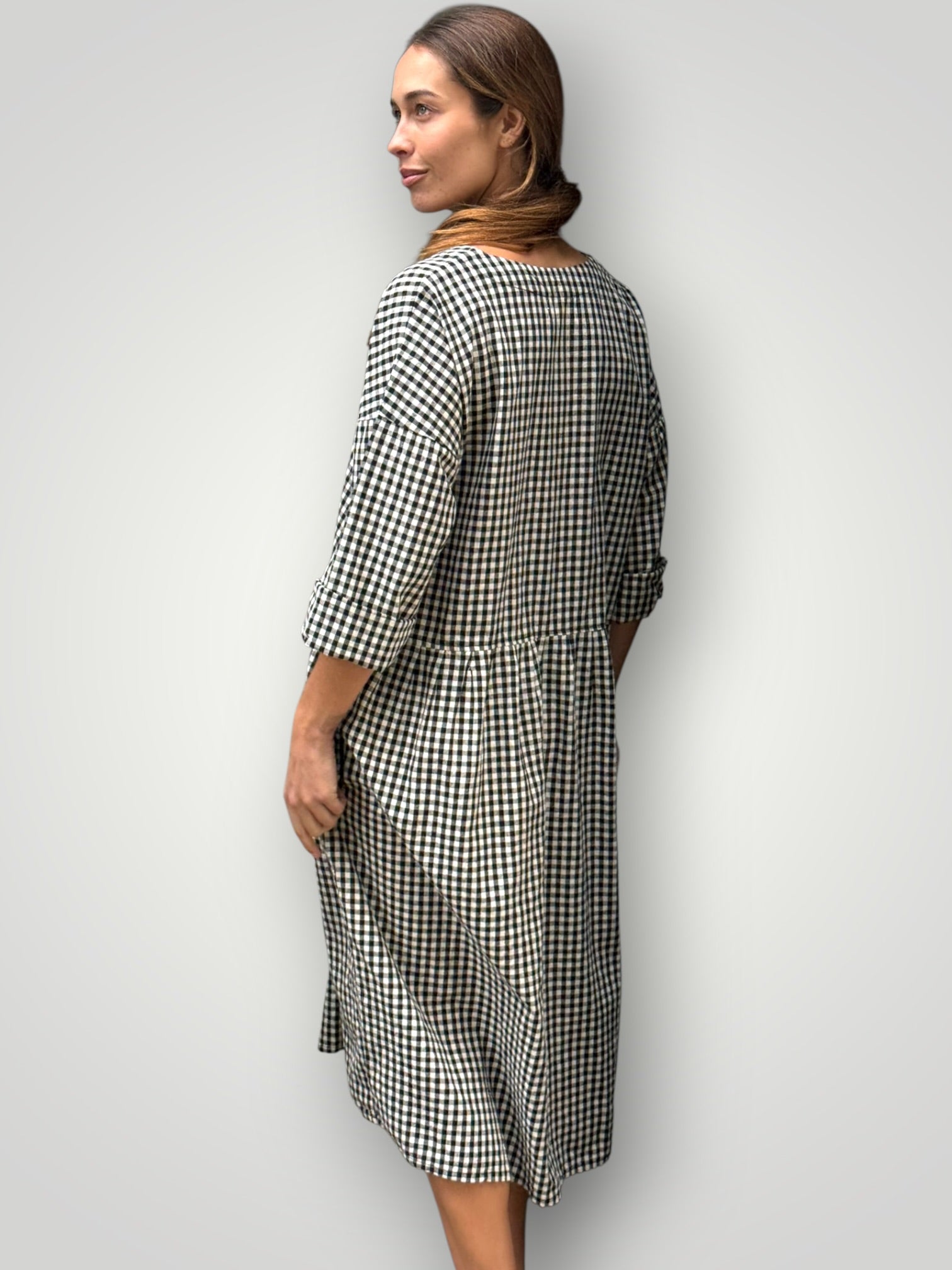 paige dress - black check Apparel